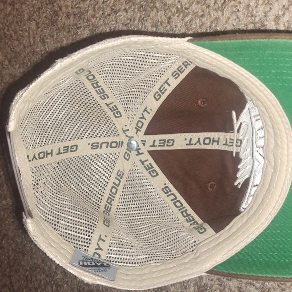 Team Hoyt Archery Embroidered Trucker Mesh Snapback Brown Hat OS - Picture 8 of 10